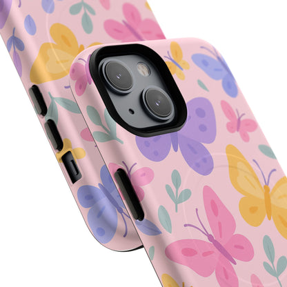 Butterfly Pattern Compatible with MagSafe Tough Magnetic Phone Case