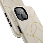Gold Geometry on Silk Luxury Series iPhone Case with MagSafe - Shamo's