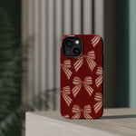 Holiday Red Bow iPhone Case — Impact‑Resistant iPhone Cover with MagSafe compatibility  Shamo's