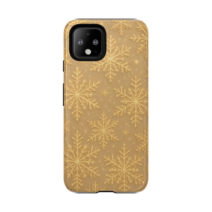 Golden Snowflake Holiday iPhone Case