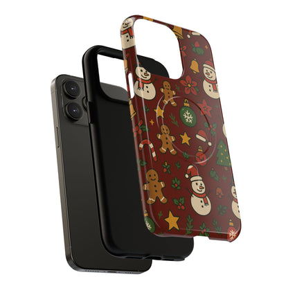 Snowman & Gingerbread Tough iPhone Case (MagSafe compatible)