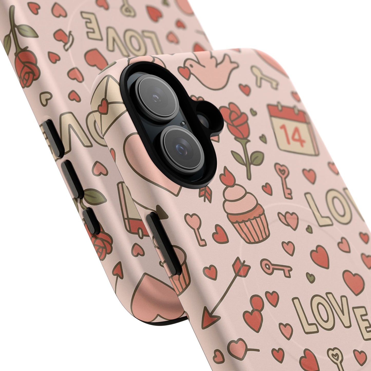 Sweet Love Pattern iPhone Case (MagSafe compatible)