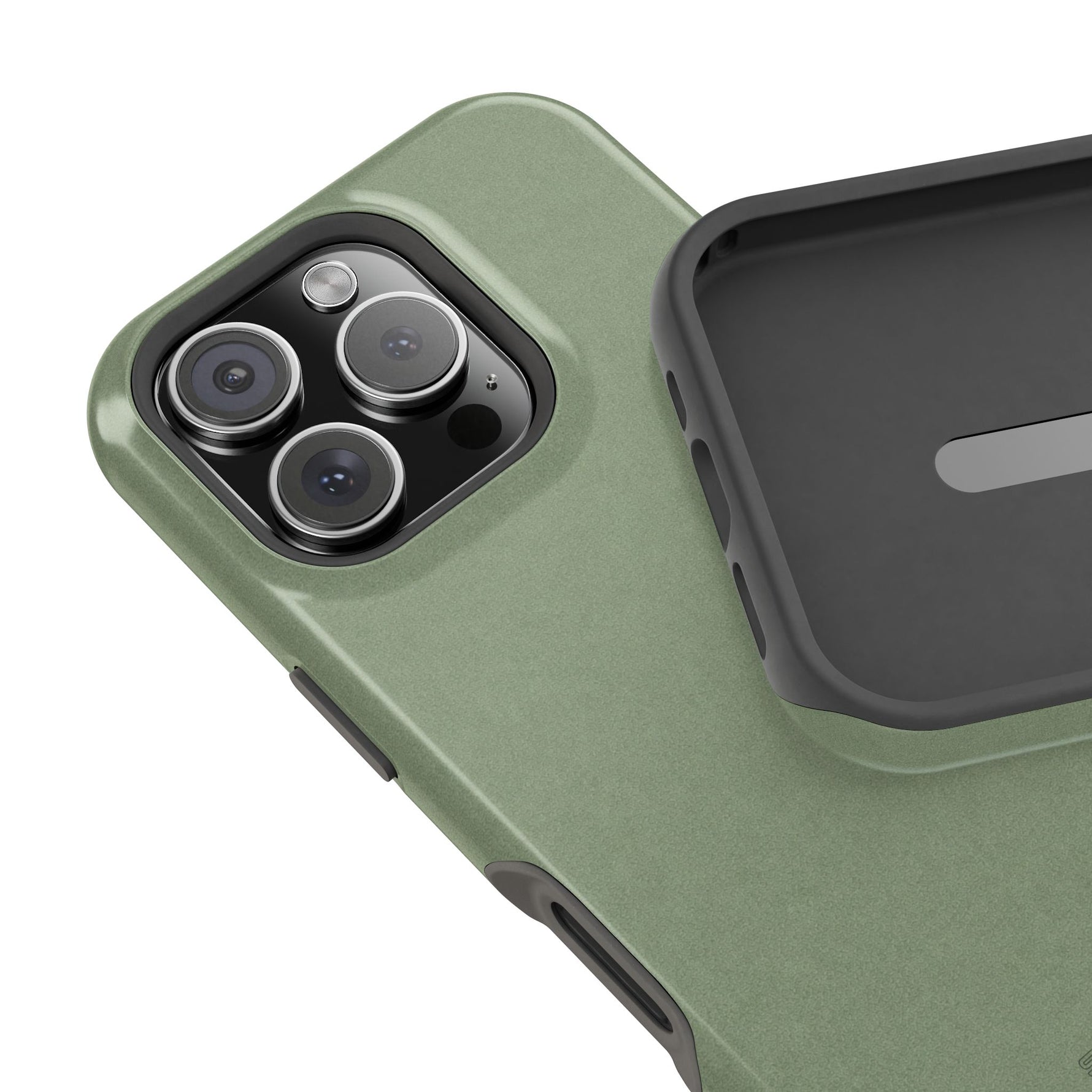Olive Green MagSafe Compatible Impact-Resistant iPhone Case