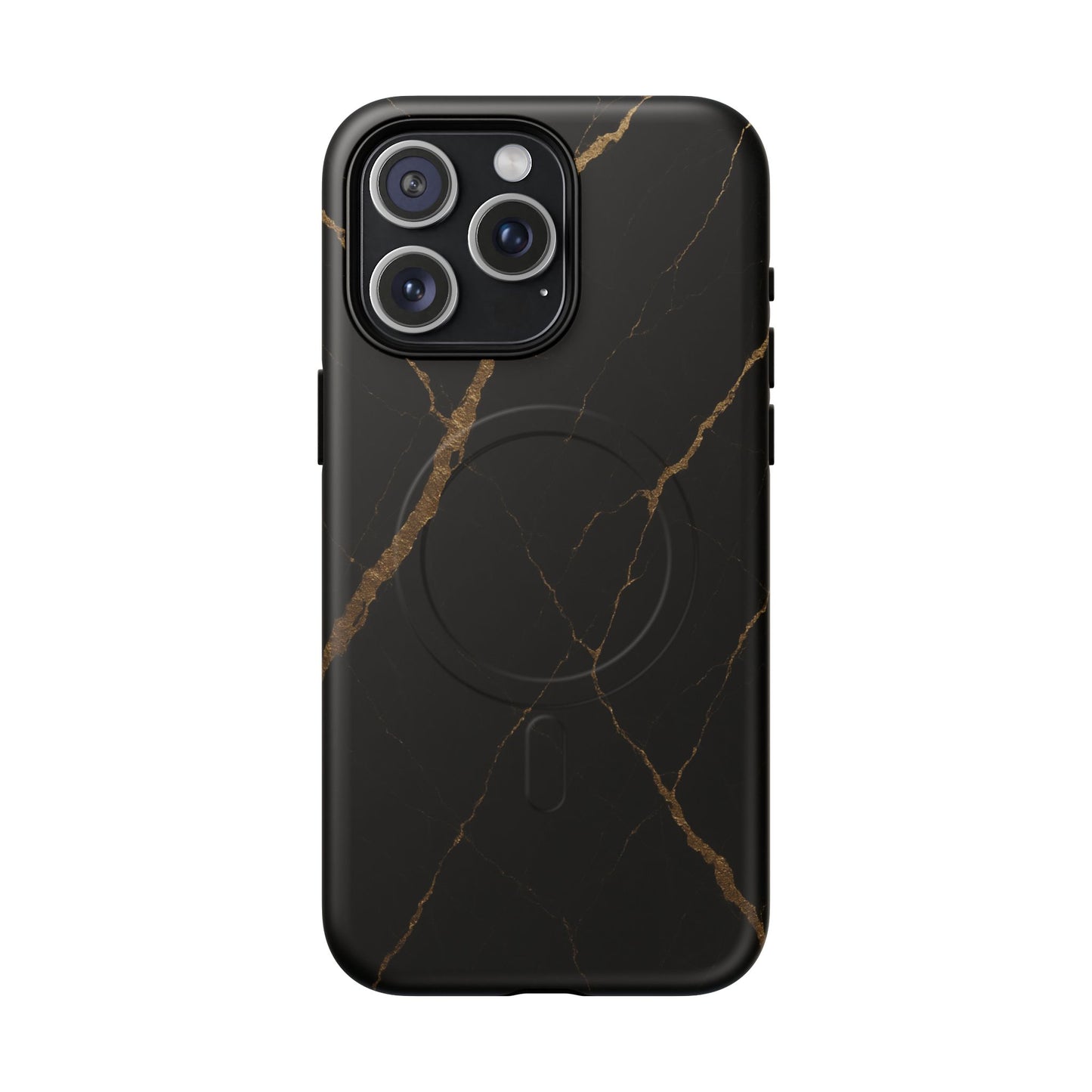 Black & Gold Marble iPhone Case with MagSafe - Shamo's