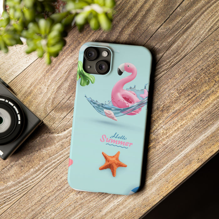 Slim Phone Cases with Hello Summer design