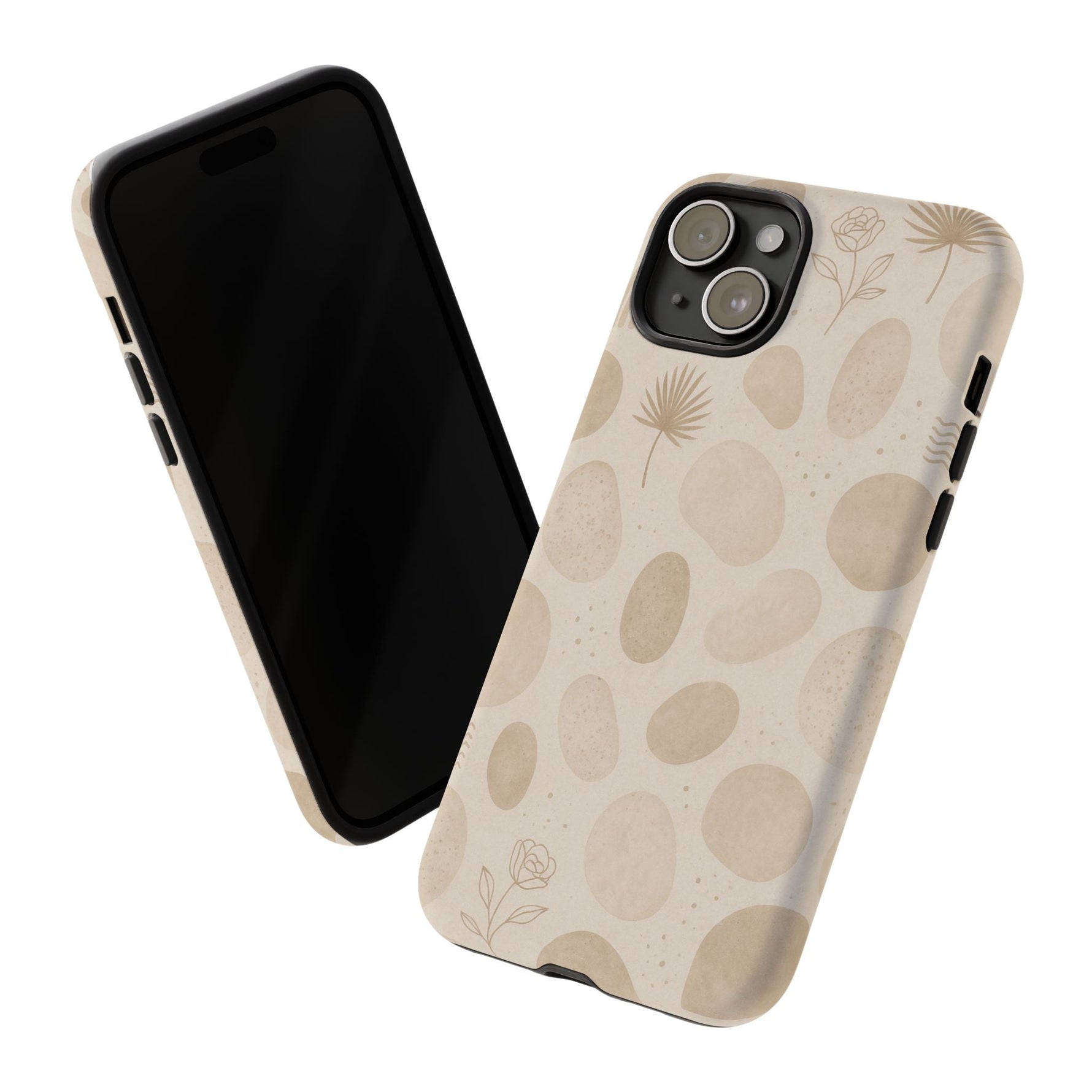 Neutral Pebble Pattern Tough iPhone Case  Shamo's