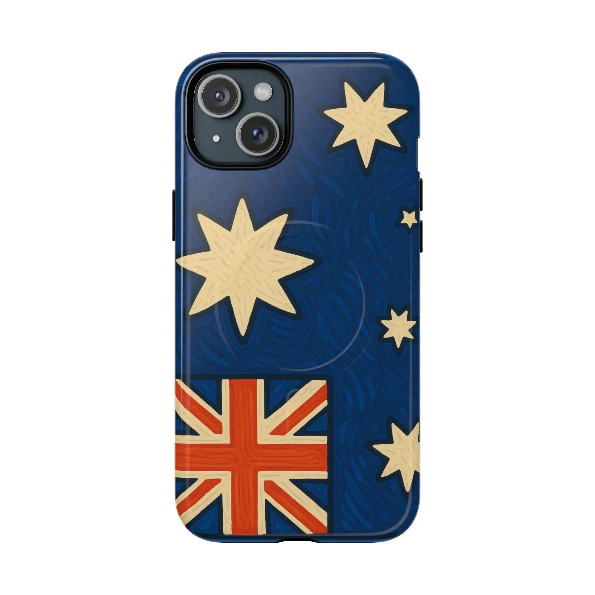 Australian Flag iPhone Case | MagSafe  Shamo's iPhone 15 Plus / Glossy