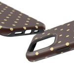 Polka Dot iPhone Case — Brown & Cream Protective Cover with MagSafe compatibility  Shamo's