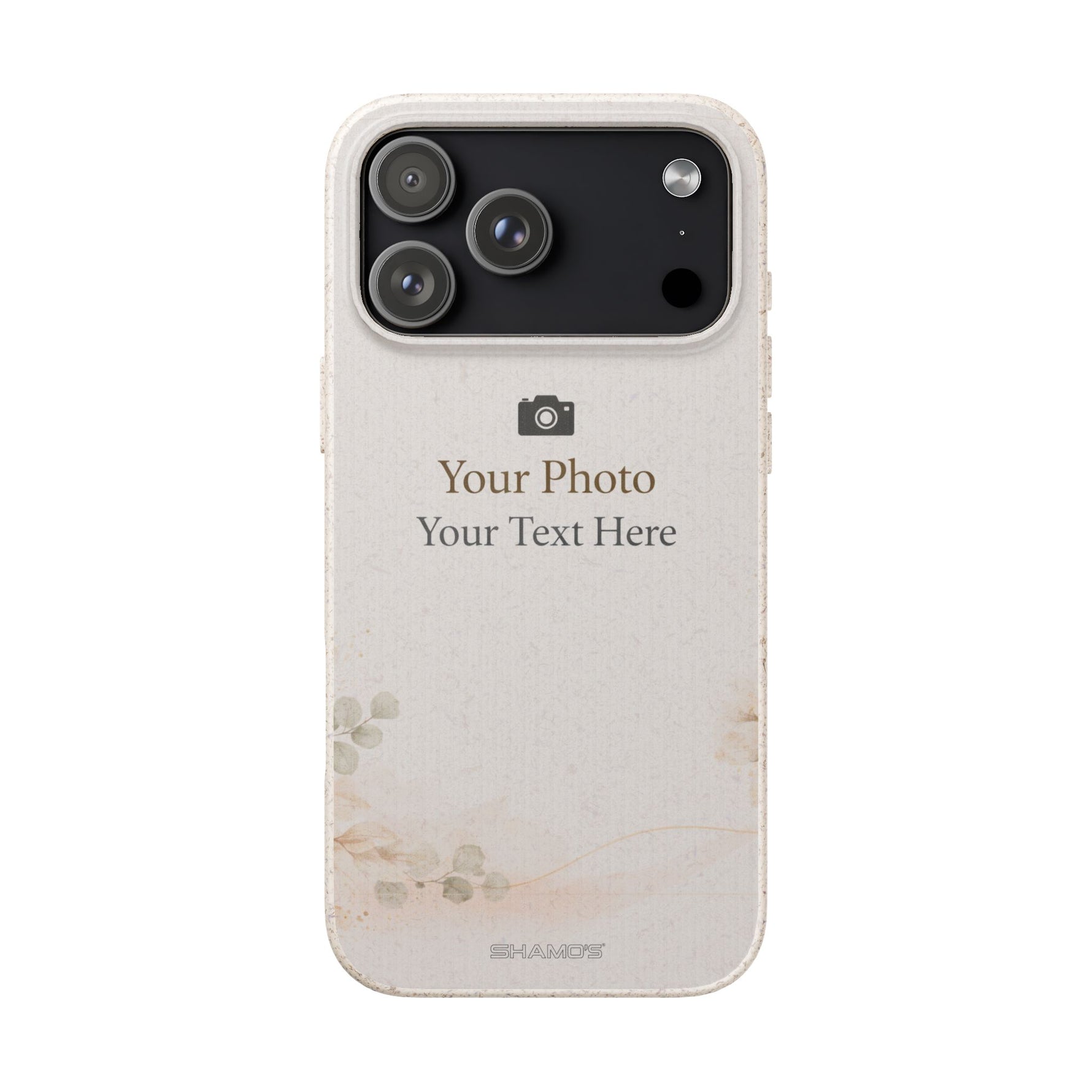 Personalizable Biodegradable Custom Phone Case | Add your own Photo and Text - iPhone 17 Pro Max - Shamo's