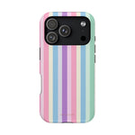 Pastel Stripe MagSafe Compatible Magnetic Impact-Resistant Phone Case - iPhone 17 Pro / Matte - Shamo's