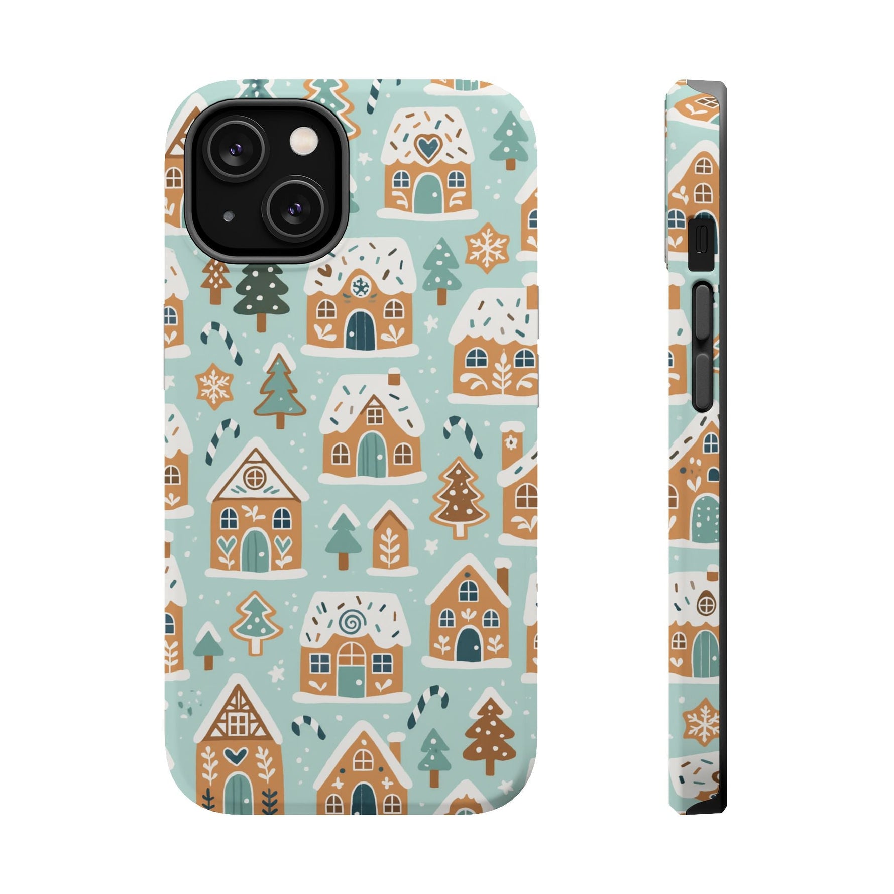 Winter Gingerbread Village Holiday Theme iPhone Case with MagSafe compatibility  Shamo's iPhone 14 / Matte