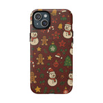 Snowman & Gingerbread Tough iPhone Case (MagSafe compatible)  Shamo's iPhone 15 Plus / Matte