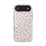 Rosebud Floral Tough iPhone Case | Pink Vintage Flower Protective Cover