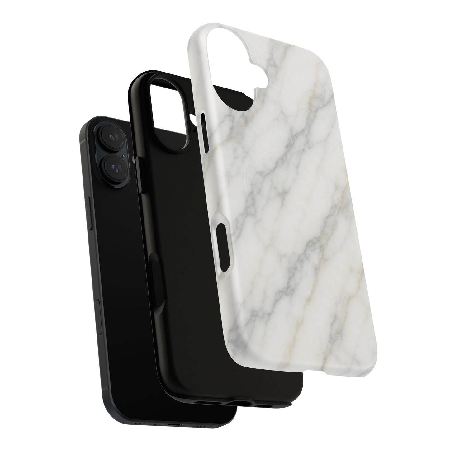 Classic White Marble iPhone Case with MagSafe
