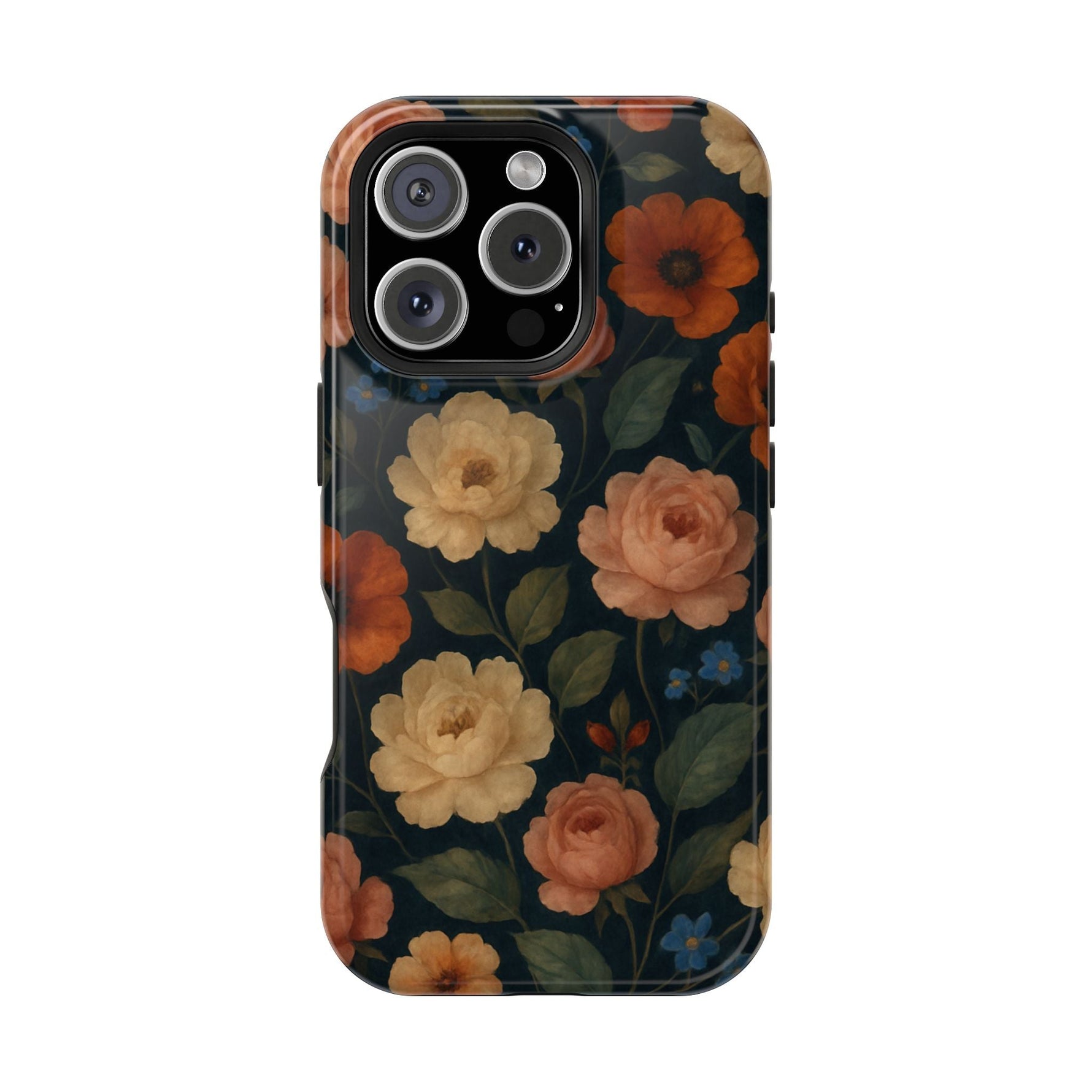 Floral Vintage Rose Magnetic Impact iPhone Case with MagSafe  Shamo's iPhone 16 Pro / Glossy