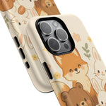 Forest Friends iPhone Case — Fox, Bear & Bunny Design. with MagSafe - Shamo's