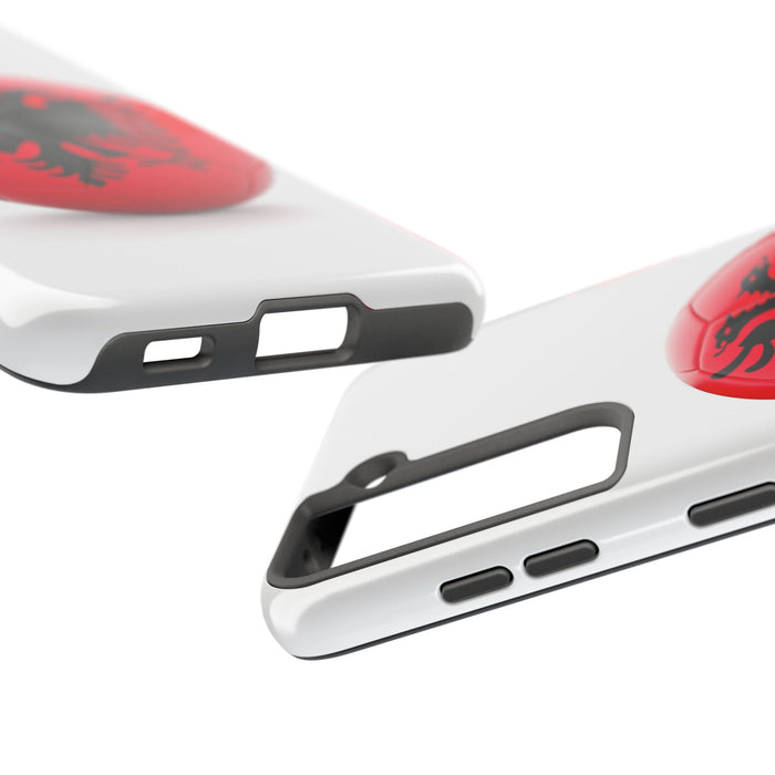 Tough Phone Cases with Albanian soccer flag