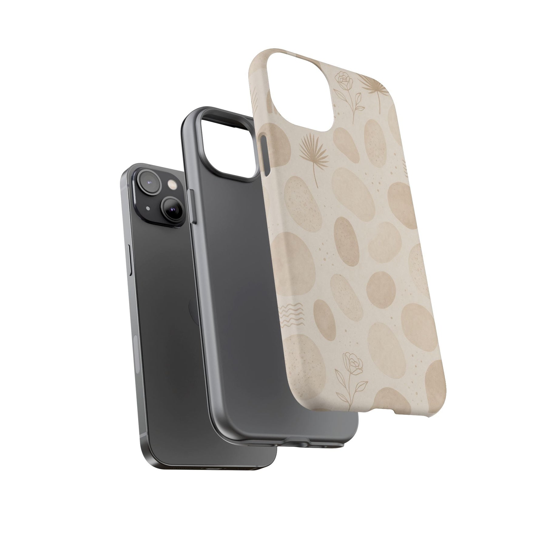 Neutral Pebble Pattern Tough iPhone Case  Shamo's
