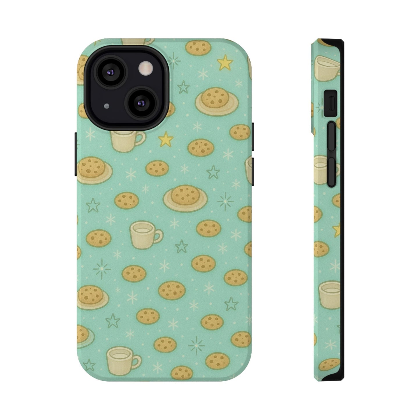 Cookie & Coffee Pattern Tough iPhone Case — Impact-Resistant