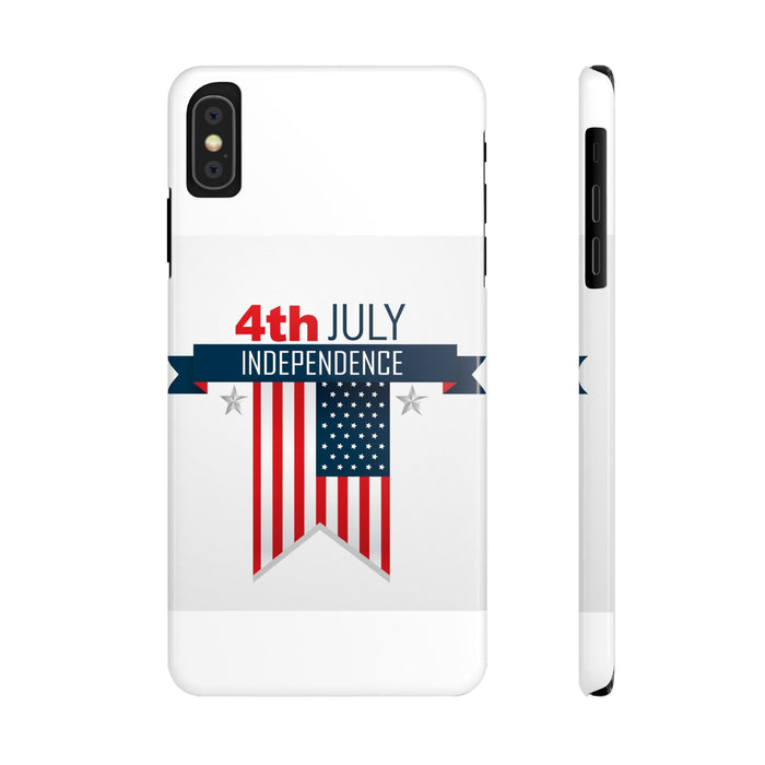 Slim Phone Cases with 4th of July writitng