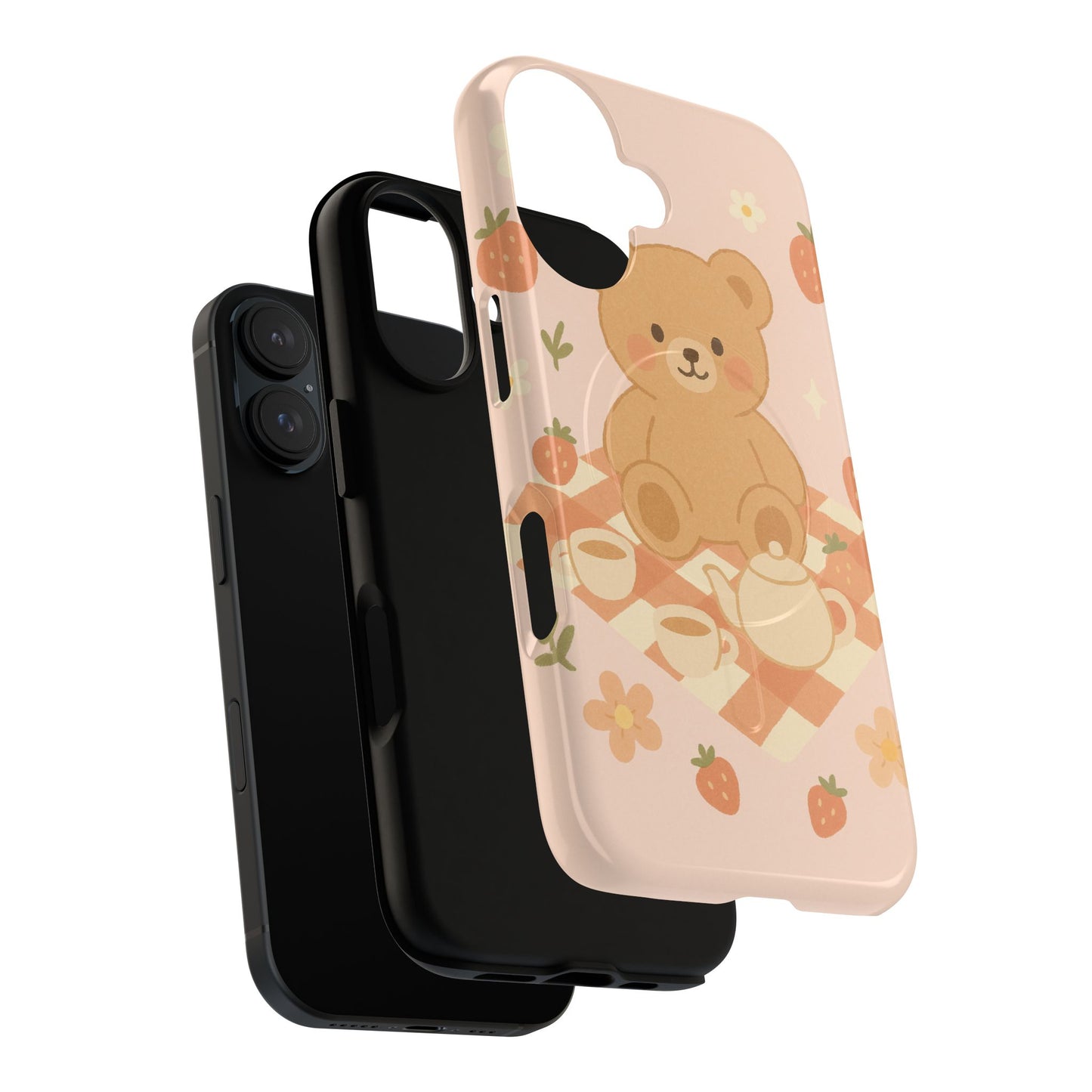 Blossom Bear Picnic iPhone Case with MagSafe