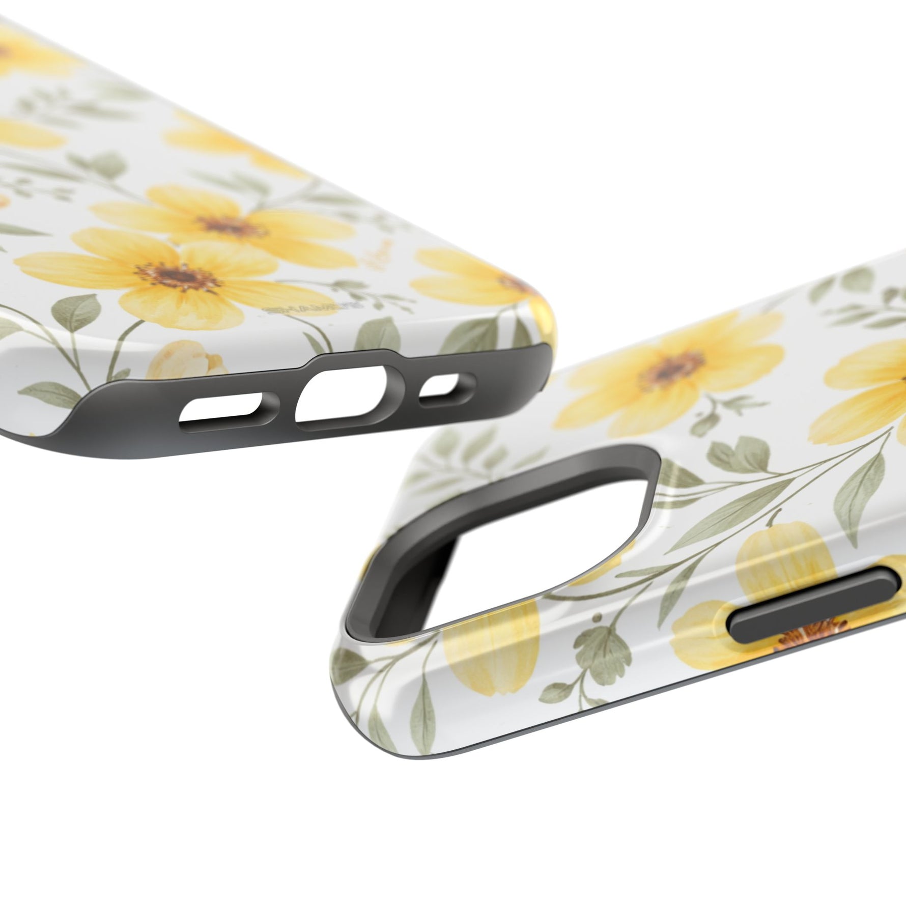 Yellow Flowers Summer Floral Magnetic Impact-Resistant iPhone Case with MagSafe Compatibility - iPhone 17 / Glossy - Shamo's