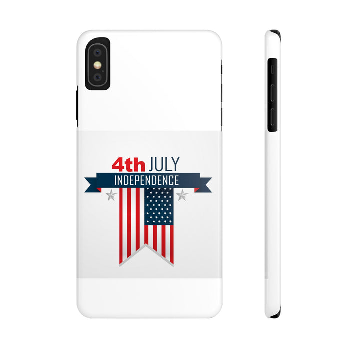 Slim Phone Cases with 4th of July writing for iPhone 17 and more