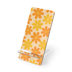 Retro Orange Daisy Smartphone Stand, Floral Mobile Display Stand