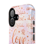 Universal Love Multilingual MagSafe Compatible Phone Case — Impact‑Resistant Protective Cover - iPhone 17 Pro Max / Glossy - Shamo's