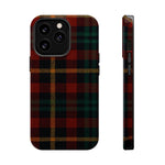 Plaid Impact-Resistant iPhone Case — Red Green Tartan Holiday Theme with MagSafe  Shamo's iPhone 13 Pro / Glossy