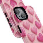 Barbiecore Glitter Hearts iPhone Case | MagSafe - Shamo's