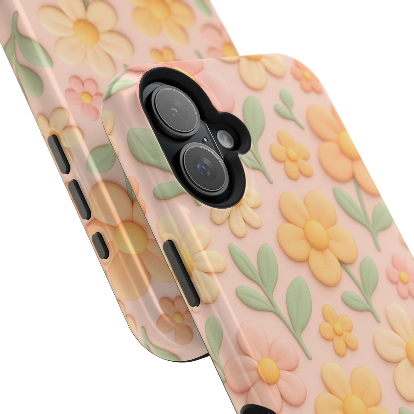 Vintage Floral 3D iPhone Case | MagSafe Compatible