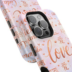 Universal Love Multilingual MagSafe Compatible Phone Case — Impact‑Resistant Protective Cover - iPhone 17 Pro Max / Glossy - Shamo's