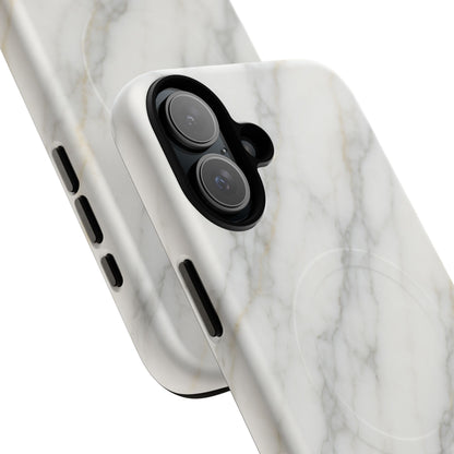 Classic White Marble iPhone Case with MagSafe
