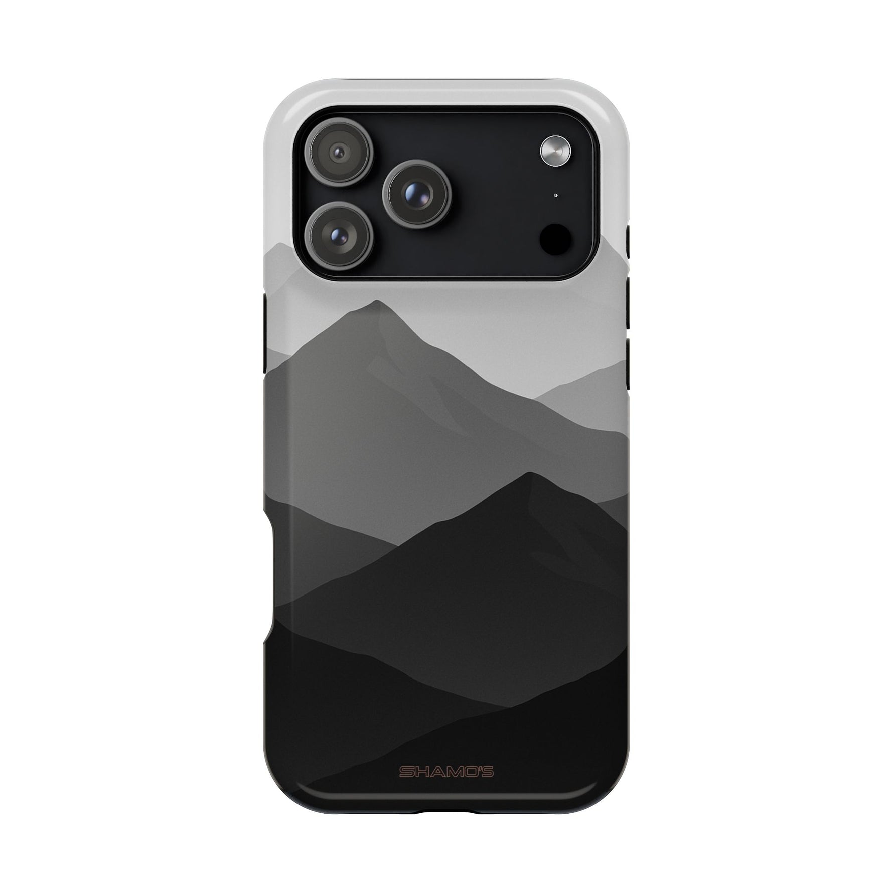 Monochrome Mountain Design iPhone Case | MagSafe