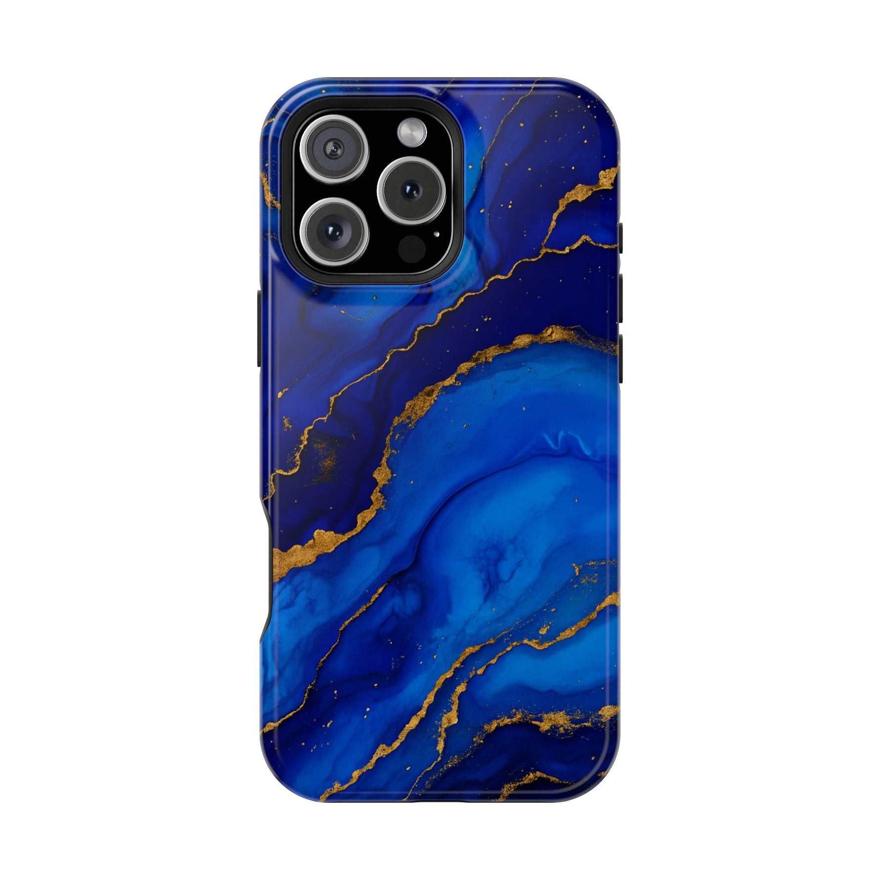 Blue Gold Marble Phone Case  Shamo's iPhone 16 Pro Max / Glossy / Without gift packagin