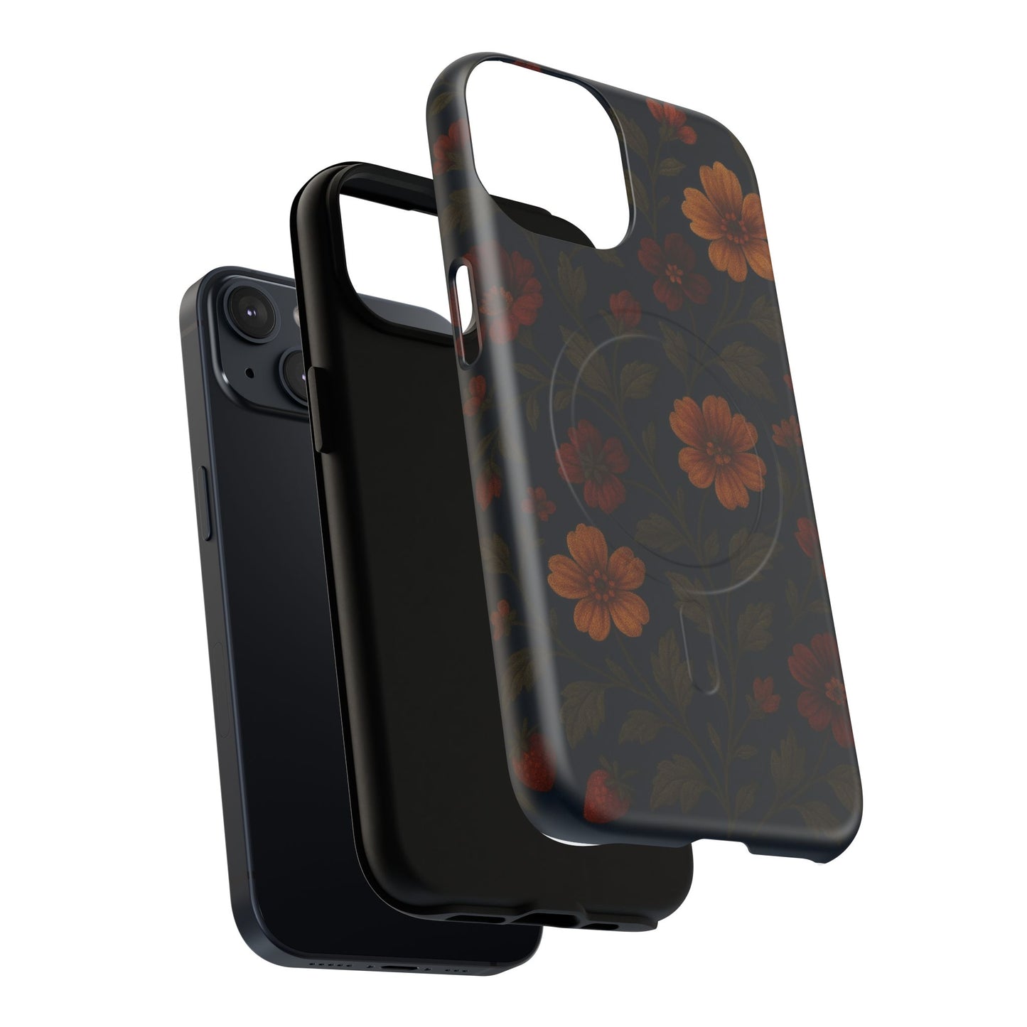 Floral Night Velvet iPhone Case - Works with MagSafe