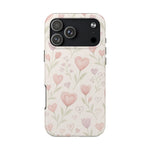 Pink Watercolor Heart Floral Pattern | Tough Impact Phone Case  Shamo's iPhone 17 Pro Max