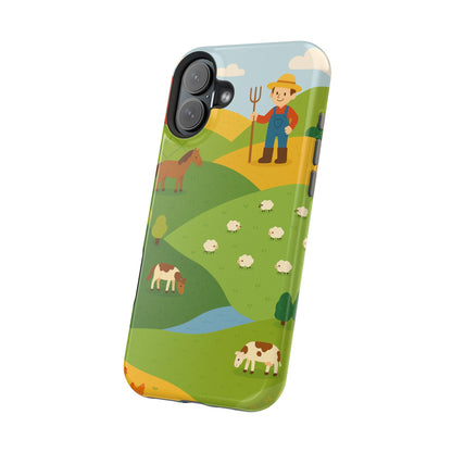 Farm-Themed Impact-Resistant MagSafe Phone Case