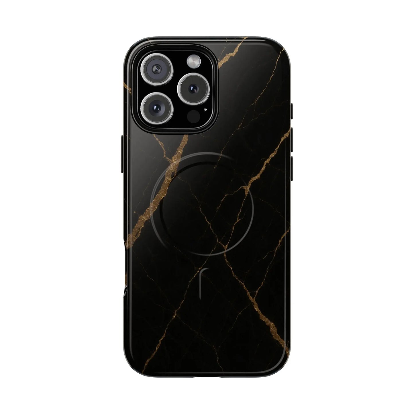 Black & Gold Marble iPhone Case with MagSafe - Shamo's