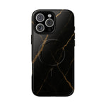 Black & Gold Marble iPhone Case with MagSafe - Shamo's