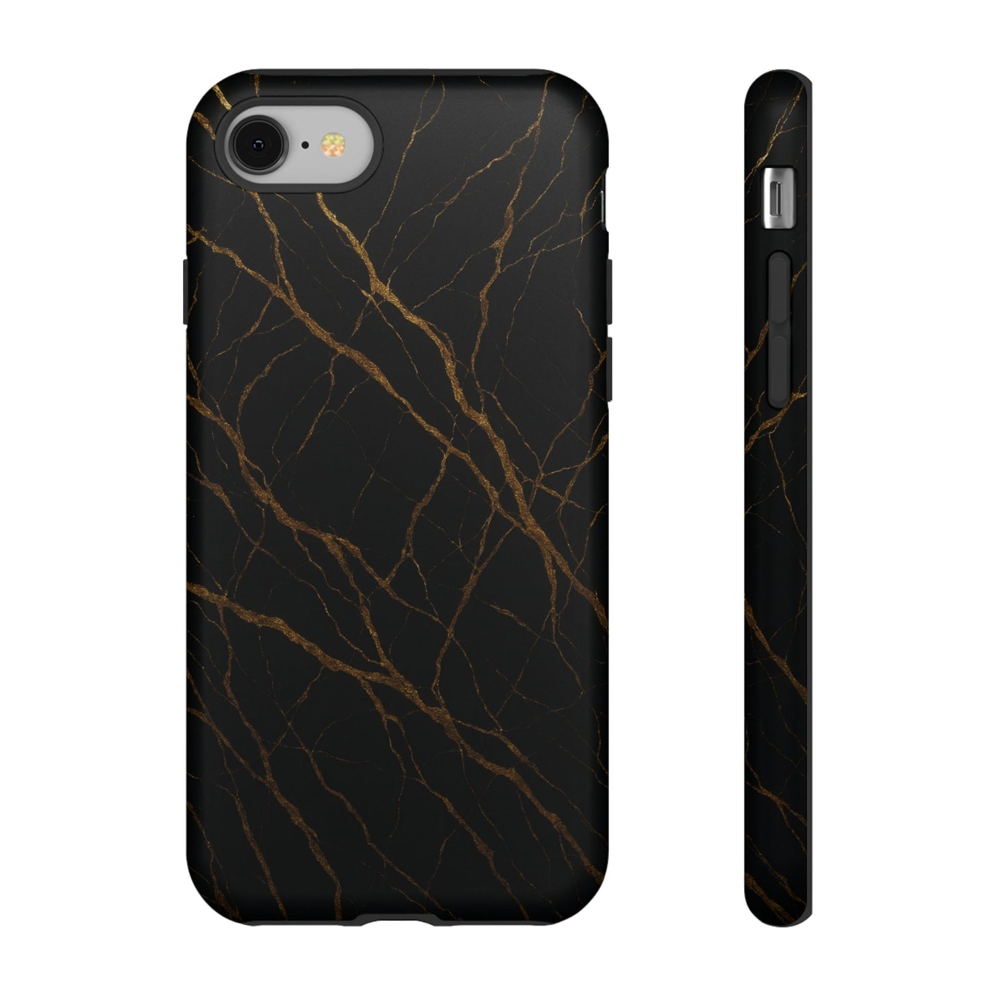 Black Marble Tough iPhone Case - Shamo's