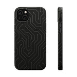Black Circuit Board Design iPhone Case | MagSafe  Shamo's iPhone 14 Plus / Glossy