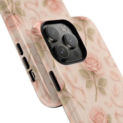 Blush Roses and Ribbons 3D iPhone Case | MagSafe