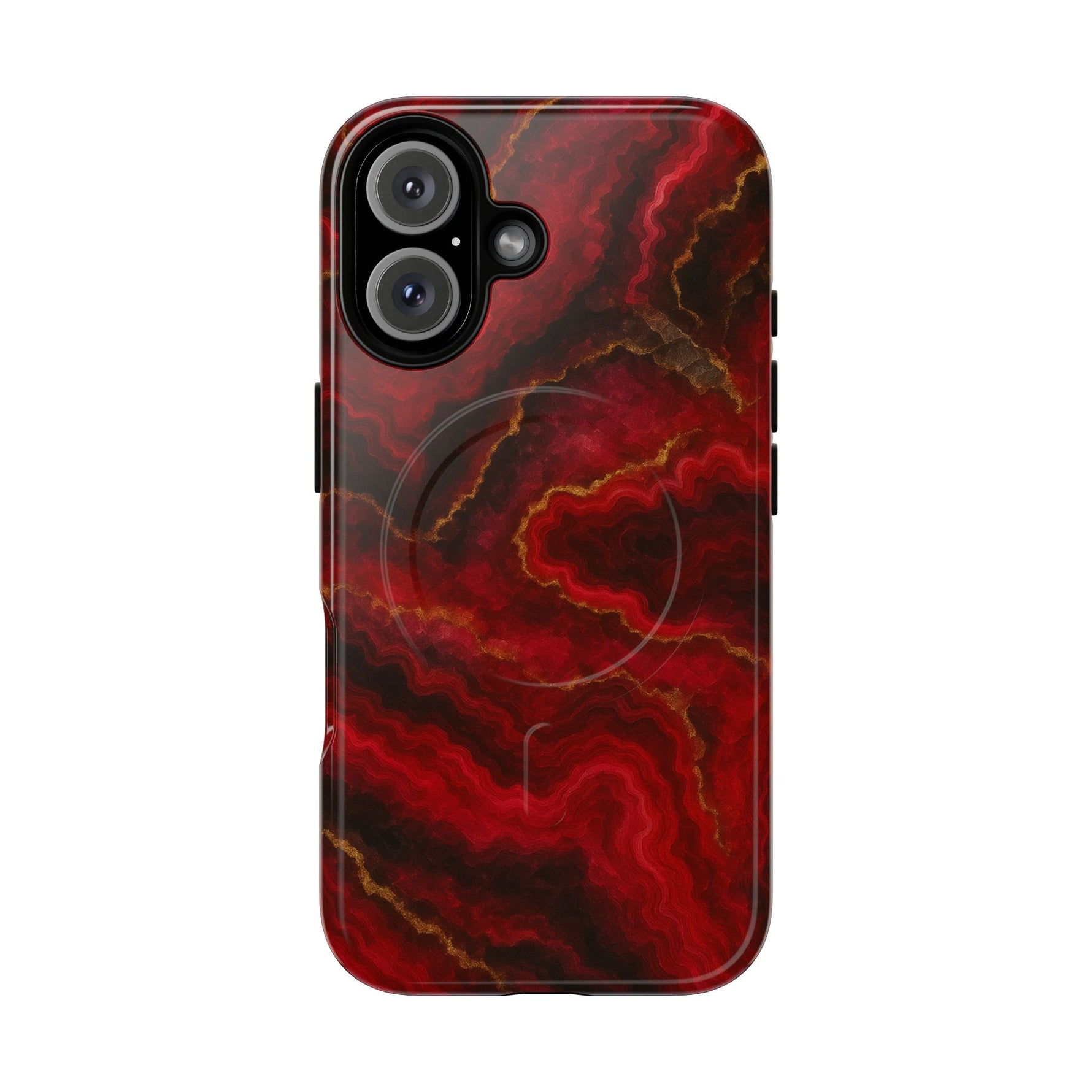 Red Marble iPhone Case with MagSafe - Shamo's