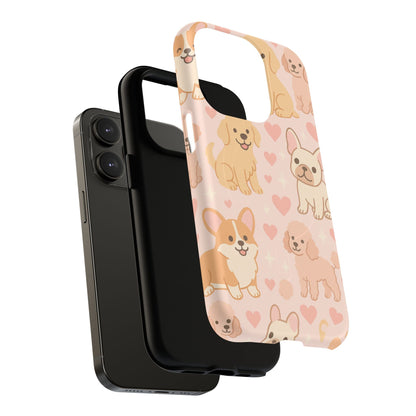 Puppies & Hearts iPhone Case compatible with MagSafe
