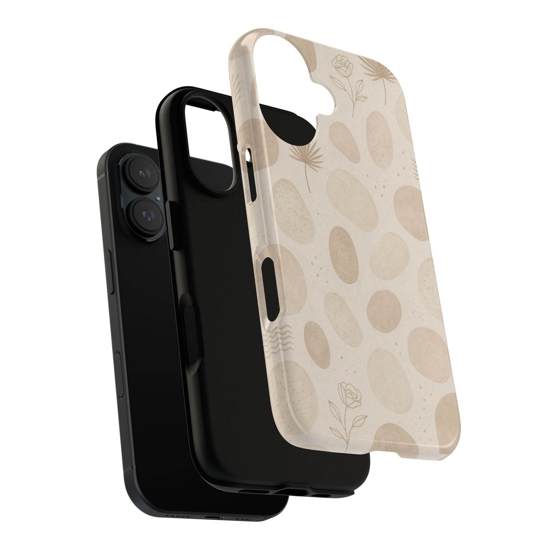Neutral Pebble Pattern Tough iPhone Case  Shamo's
