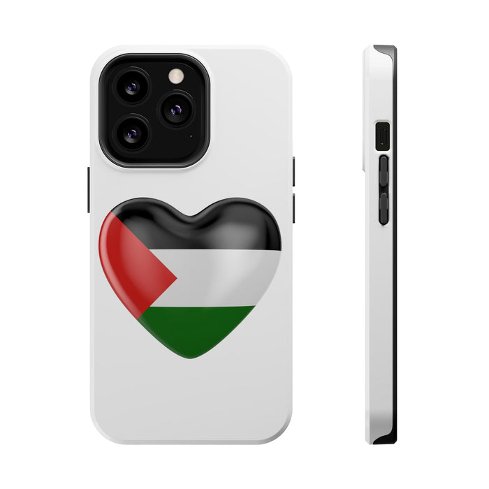 MagSafe Tough Cases with Palestinian flag in heart shape