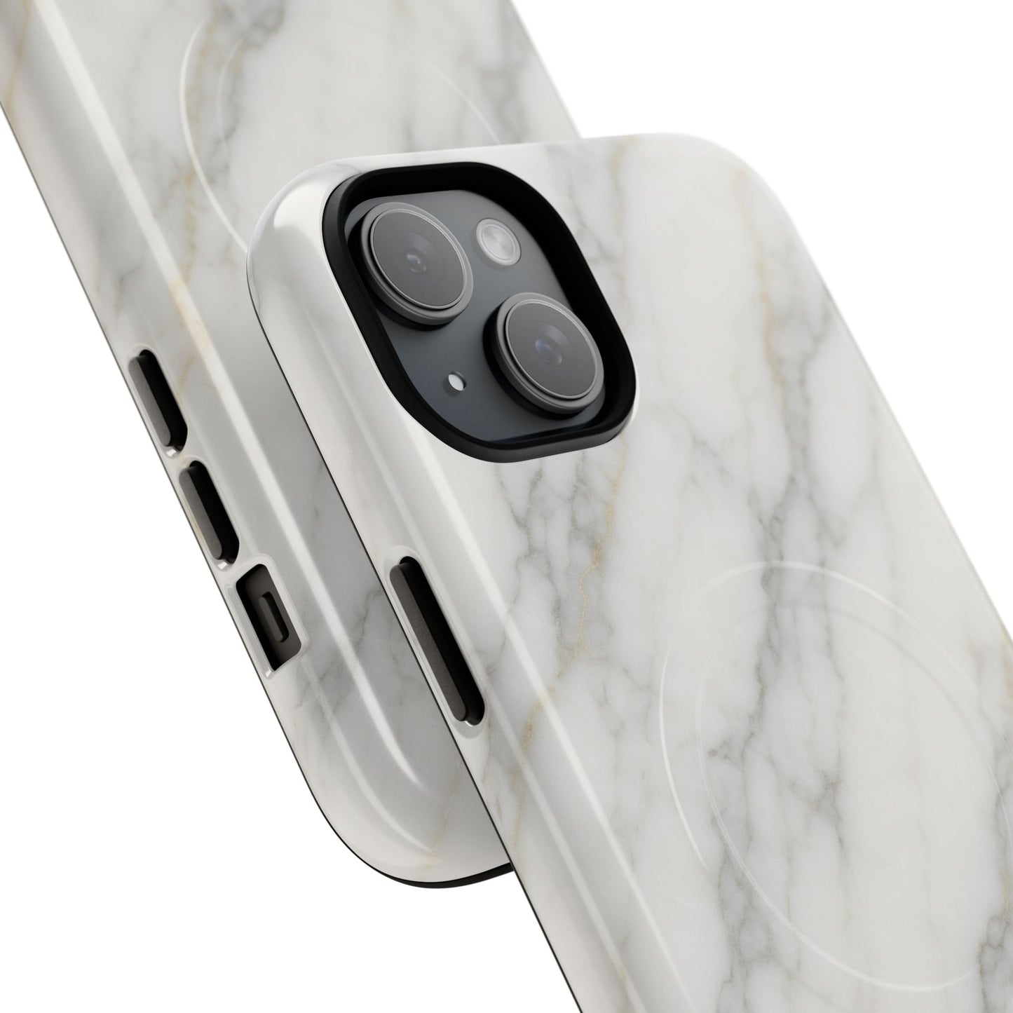 Classic White Marble iPhone Case with MagSafe - Shamo's