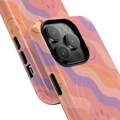 Groovy Smiley Faces Retro iPhone Case | MagSafe